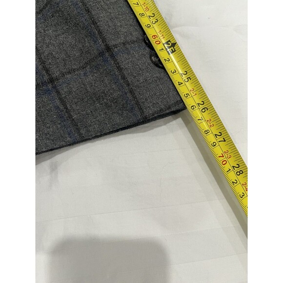 Lauren Ralph Lauren Men’s Wool Gray Windowpane Blazer Size 46R Elbow Patches - Picture 10 of 13